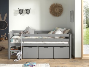 PINO SET DE 3 SERTARE PENTRU Pat copii MATRIMONIAL H85CM GRI - Img 2