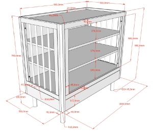 Set Complet Mobilier Cameră Bebelus Forrest Beech, din Lemn Masiv de Fag, Alb: Pătuț (70x140 cm), Masă de Înfășat cu Suport și Dulap cu 2 Uși – Vipack - Img 13