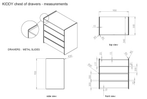 Set Complet Mobilier Kiddy pentru Camera Bebelușului – Pătuț 60x120 cm, Comodă, Masă de Înfășat, Dulap 2 Uși & Bibliotecă – Alb – Vipack - Img 14