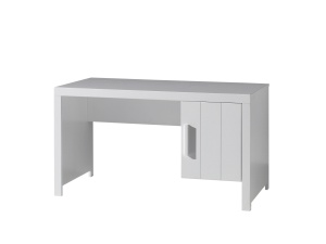 Set Mobilier Cameră Copii ERIK: Pat 90x200 cm, Dulap 2 Uși, Birou, Noptieră și Sertar, Alb – Vipack - Img 13