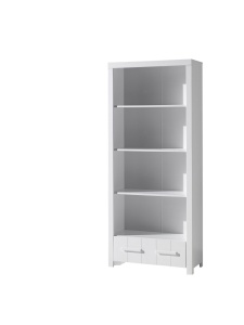 Set Mobilier Cameră Copii ERIK: Pat 90x200 cm, Dulap cu 2 Uși, Birou, Noptieră și Bibliotecă, Alb – Vipack - Img 15