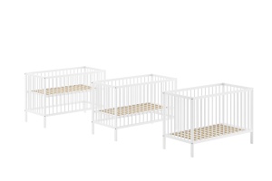 Set Pat bebeluși DINO 60x120 cm și Masă de înfășat DINO, alb – Vipack - Img 6