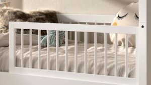 Set Pat Căsuță Forrest Beech pentru Camera Copii, 90x200 cm, cu Barieră Suplimentară și Set Textil, din Lemn Masiv de Fag, Alb – Vipack - Img 4