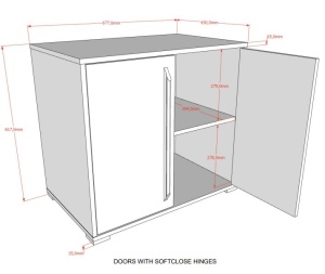 Set SAM în finisaj de stejar este format dintr-un Pat copii (90 x 200 cm) și 2 cufere cu uși. - Img 10