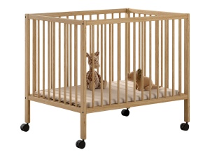 Țarc de joacă pentru bebeluși și copii mici VIPACK JAXX DINO, 95 x 75 cm, culoare natur - Img 2
