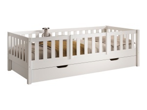 This DALLAS combination in white consists of a cabin bed (90 x 200 cm) with bed drawer and safety rail.