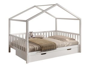 This DALLAS combination in white consists of a house bed (140 x 200 cm) and bed drawer.
