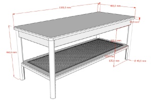 This OLIVE combination consists of a double bed (160 x 200 cm) with a rattan headboard, two bedside tables with rattan and a bench. - Img 11