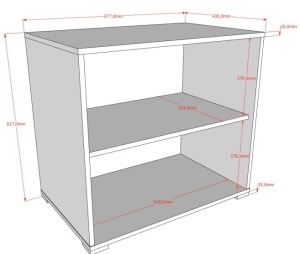 This SAM combination in oak consists of a bookcase, a 2-door chest of drawers and a 3-drawer chest of drawers. - Img 9