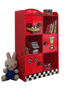 Bibliotecă RACER pentru Copii, Roșu (MDF) – Auto – Vipack - Img 2