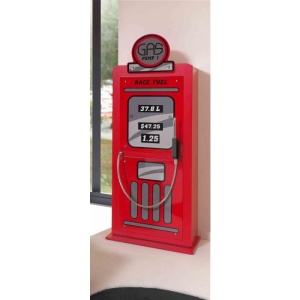 Dulap Benzinărie Auto pentru Copii, Roșu (MDF) – Vipack - Img 1