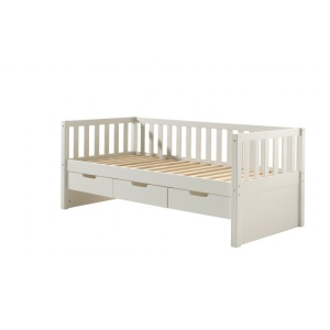 Pat Cabină Fritz 90x200 cm cu Sertare, pentru Copii, Alb – Vipack - Img 2