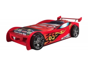 Pat Mașină LEMANS pentru Copii, 90x200 cm, Roșu (MDF) – Auto – Vipack - Img 2