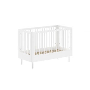 Pătuț Bebelus Forrest Beech, 60 x 120 cm, din Lemn Masiv de Fag, Alb – Vipack - Img 4