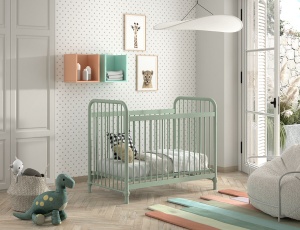 Pătuț Bebeluși BRONXX, Verde Olive, 60 x 120 cm (Metal) – BRONXX – Vipack - Img 2