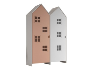 Set 2 Dulapuri pentru Copii Căsuță, Roz și Alb, (MDF) – CASAMI BRUGES – Vipack - Img 2