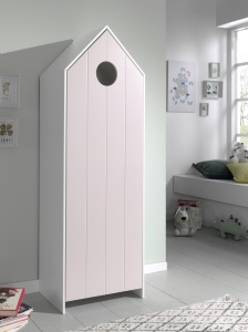 Set 3 Dulapuri pentru Copii Căsuță, Alb și Roz, (MDF) – CASAMI – Vipack - Img 14