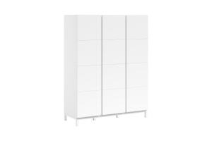 Set Complet Cameră Copii EVA: Pătuț 60x120 cm, Comodă cu 3 Sertare, Masă de Înfășat și Dulap 3 Uși, Alb – Vipack - Img 11