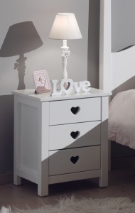 Set Complet Mobilier Cameră Copii AMORI, 5 Piese, Alb, Design Romantic – Vipack - Img 13