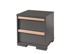 Set LONDON în culoarea antracit format dintr-un Pat copii (90x200) cu noptieră, Dulap camera copii cu 2 uși și birou cu cărucior de birou. - Img 5