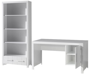 Set Mobilier Cameră Copii ERIK: Birou și Bibliotecă, Alb – Vipack - Img 3