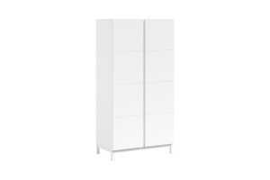Set Mobilier Cameră Copii EVA: Pat 90x200 cm, Noptieră și Dulap 2 Uși, Alb – Vipack - Img 9