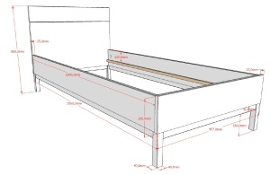Set Mobilier Cameră Copii EVA: Pat 90x200 cm și Noptieră, Alb – Vipack - Img 5