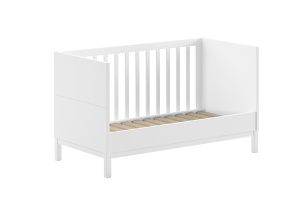 Set Mobilier Cameră Copii EVA: Pătuț Transformabil 70x140 cm, Comodă cu 3 Sertare și Masă de Înfășat, Alb – Vipack - Img 8