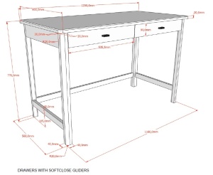 Set Mobilier Camera Copii Forrest Beech, Pat 90x200 cm cu Tăblie Textilă, Noptieră și Birou, din Lemn Masiv de Fag, Alb – Vipack - Img 9