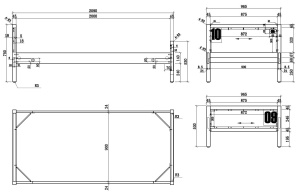 Set Mobilier pentu Copii ALEX, 5 Piese, Pat 90x200 cm, Pin Masiv cu Metal Negru – Vipack - Img 3