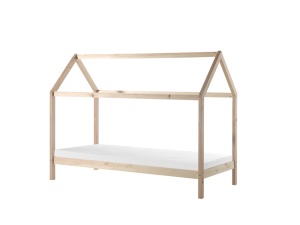 Set Pat Căsuță cu Saltea, Natur, 90 x 200 cm, Pin Masiv – Dallas – Vipack - Img 2