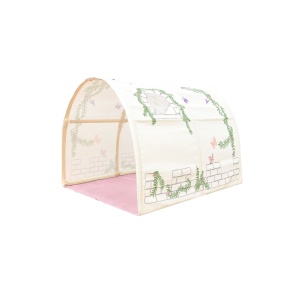 Set pat semi-supraetajat pentru copii SCOTT, alb, 90 x 200 cm, pin scandinav masiv, cu scară, opțional cu sertare și buzunare pentru depozitare și perdea de joacă BIRDY – Vipack - Img 7