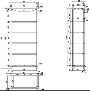 Bibliotecă AMORI pentru Copii, cu 5 Compartimente, Alb (Pin Masiv și MDF), Design Romantic – Vipack - Img 3