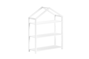 Bibliotecă în formă de Căsuță, Alb, MDF – Dallas – Vipack - Img 2