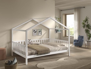 DALLAS HOUSE BED 140 X 200 CM WHITE - Img 2