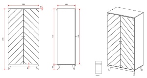 Dulap BILLY cu 2 Uși pentru Copii, Alb Satinat (MDF) – Billy – Vipack - Img 5