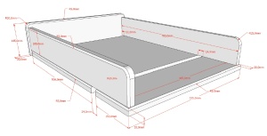 Masă de Înfășat/Extensie pentru comoda Forrest Beech, din Lemn Masiv de Fag, Alb – Vipack - Img 3