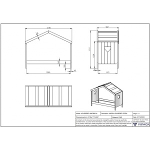 Pat Căsuță AMORI, 90x200 cm, Alb ,Pin Scandinavian și MDF – Vipack - Img 4