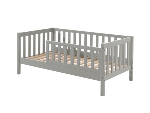 Pat Toddler gri pentru copii mici, 70 x 140 cm, cu laturi înalte pentru siguranță – Vipack - Img 2