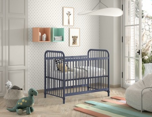 Pătuț Bebeluși BRONXX, Albastru Denim, 60 x 120 cm (Metal) – BRONXX – Vipack - Img 5