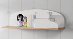Poliță de Perete Kiddy 65 cm, pentru Camera Copii, Alb – Vipack - Img 1