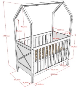 SCOTT BABY BEDD 60 X 120 CM NATURAL