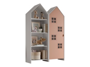 Set 2 Dulapuri pentru Copii Căsuță, Roz și Alb, (MDF) – CASAMI BRUGES – Vipack - Img 2