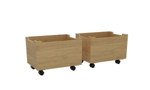 Set 2 Sertare Forrest, pentru Patul Semi-Înălțat, din Lemn de Stejar, Natur – Vipack - Img 2