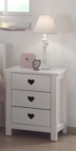 Set Complet Mobilier Cameră Copii AMORI, 5 Piese, Alb, Design Romantic – Vipack - Img 14