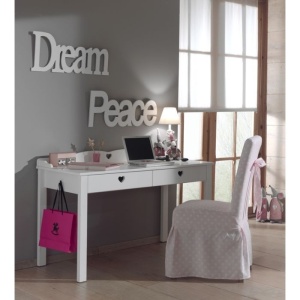 Set Mobilier Cameră Copii AMORI, 6 Piese, Alb, Stil Romantic – Vipack - Img 5