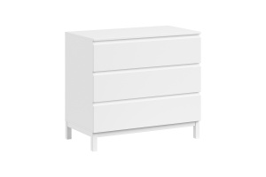 Set Mobilier Cameră Copii EVA: Pătuț Transformabil 70x140 cm, Comodă cu 3 Sertare și Masă de Înfășat, Alb – Vipack - Img 9