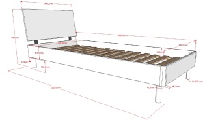 Set Mobilier Camera Copii Forrest Beech, Pat 90x200 cm, Dulap cu 3 Uși și Noptieră, din Lemn de Fag Lăcuit Alb – Vipack - Img 6
