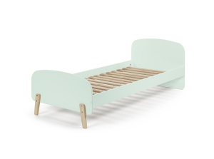 Set Mobilier Kiddy pentru Camera Copii – Pat 90x200 cm, Noptieră, Bară Siguranță & Cutie Jucării – Verde Mentă – Vipack - Img 7