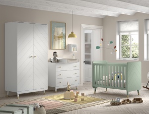 Set Mobilier pentru Bebeluși, 4 Piese, Multicolor (Pin Masiv și MDF) – Billy – Vipack - Img 1